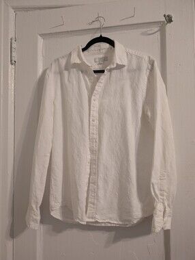 ​Banana Republic Slim-Fit Linen blend Button-Down Shirt-Medium Great Condition